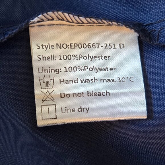 EVER-PRETTY Women's Asymmetric Skirt ,V-Neck, A-line Dress Sz: 2XL Navy Blue - Picture 14 of 16